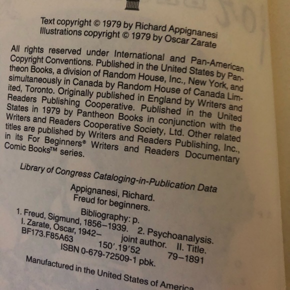 🍎1979 Ed. Freud for Beginners Paperback- 620 $15 or $12 w/offer - Picture 2 of 3